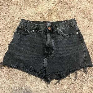 BDG Girlfriend High Rise Black Denim Shorts